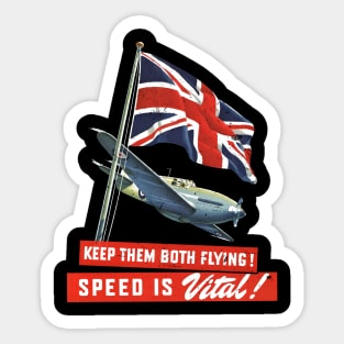 Keep Them Both Flying! Sticker